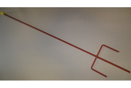 Hegnspæl 10 x 1100 mm. tentorstål m/fod