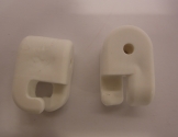 Isolator 4 mm. hvid, for strømførende reb.