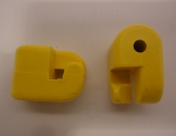 Isolator 6 mm. gul, for tråd.