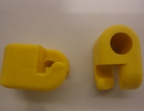Isolator 12 mm. gul, for tråd.